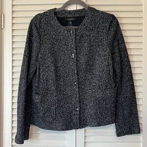 Talbots navy boucle blazer jacket 12